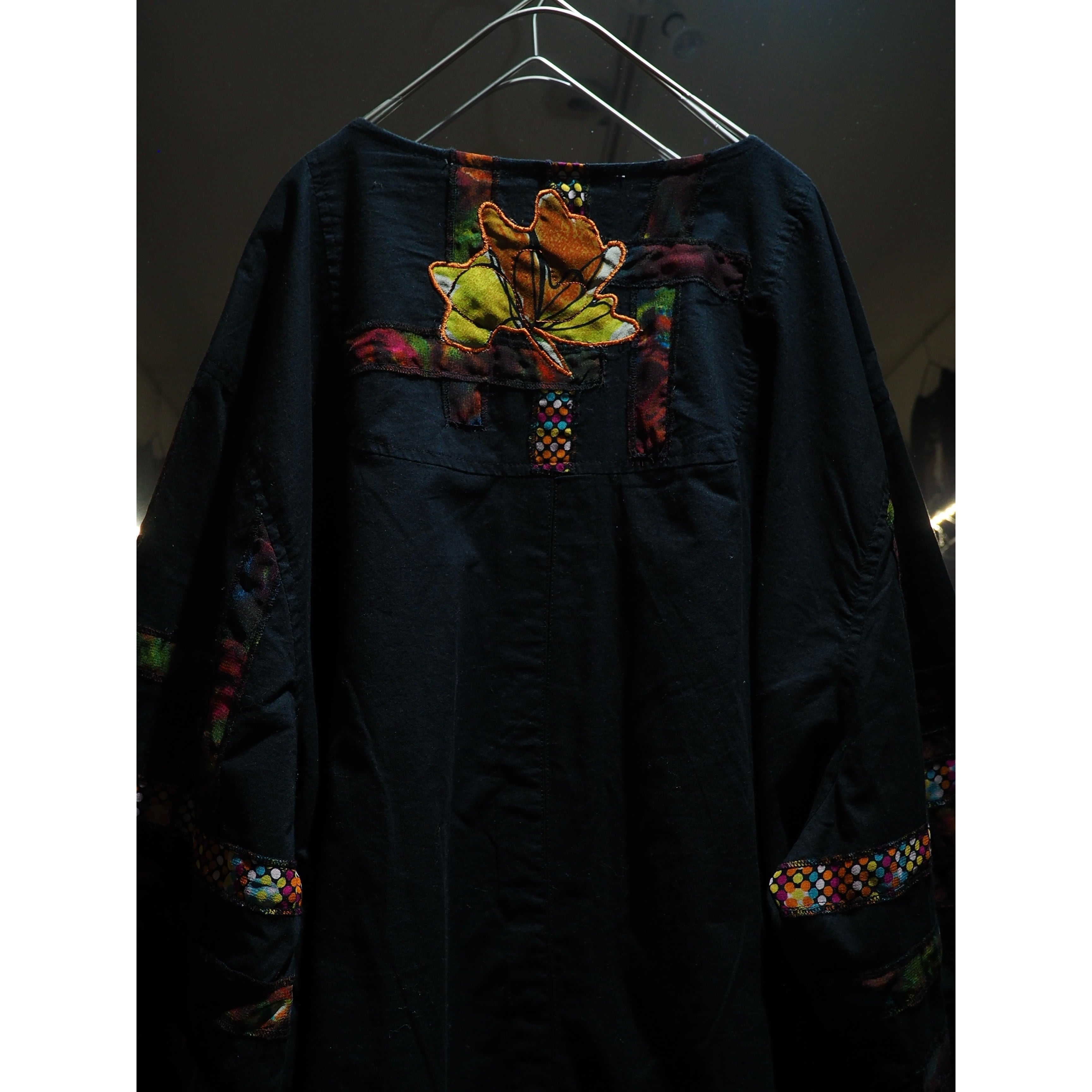 Beautiful Botanical flower embroidery vintage loose jacket