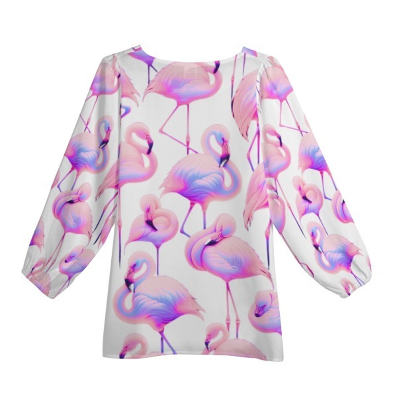Women's Long-Sleeve Chiffon Blouse Neon 4450
