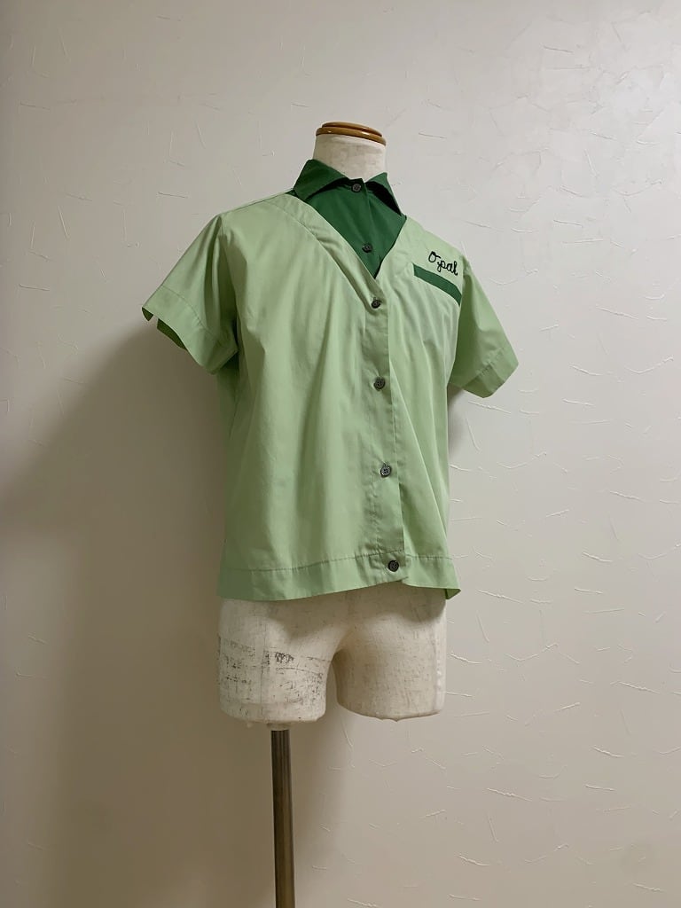 1960~70's Layered Design Short Sleeve Bowling Shirt