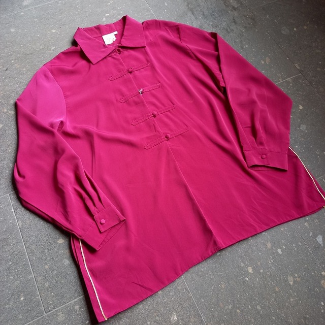 刺繍入りチャイナシャツ used [102053]