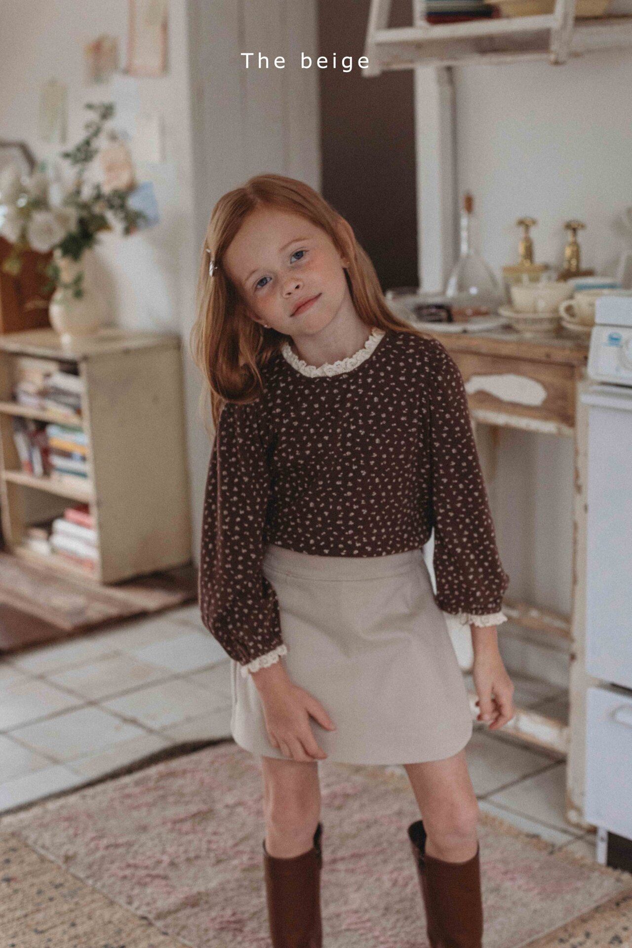 【即納】The beige / フラワーレースT