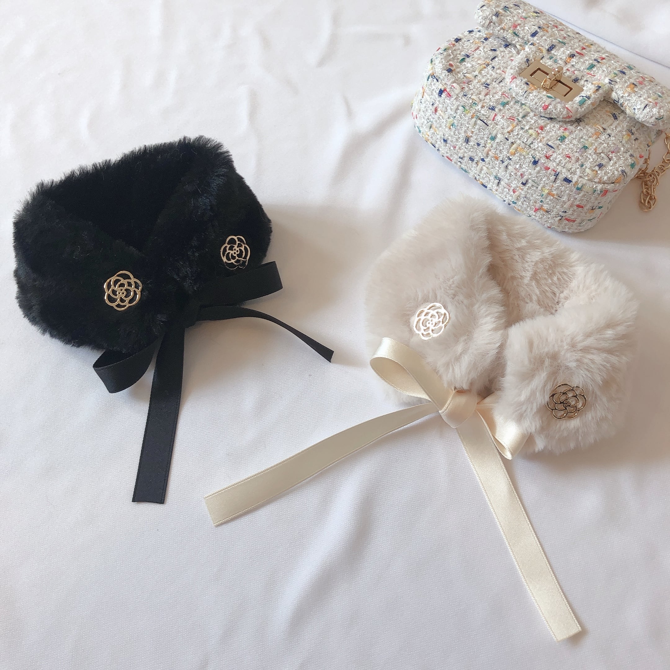 ラブリーミンクファーケープ 2color / 犬 服 アクセサリー ドッグ