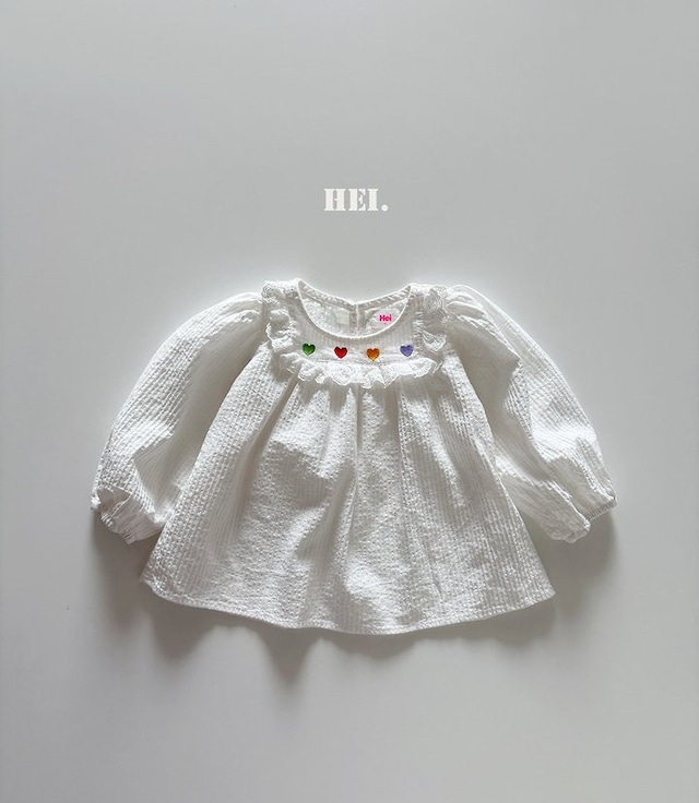 【取寄】hei|heart blouse|ハートブラウス|XS-XL|kids|26 autumn