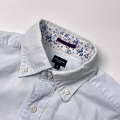 Paul Smith ポールスミス BD ボタンダウン 半袖シャツ S/水色 メンズ