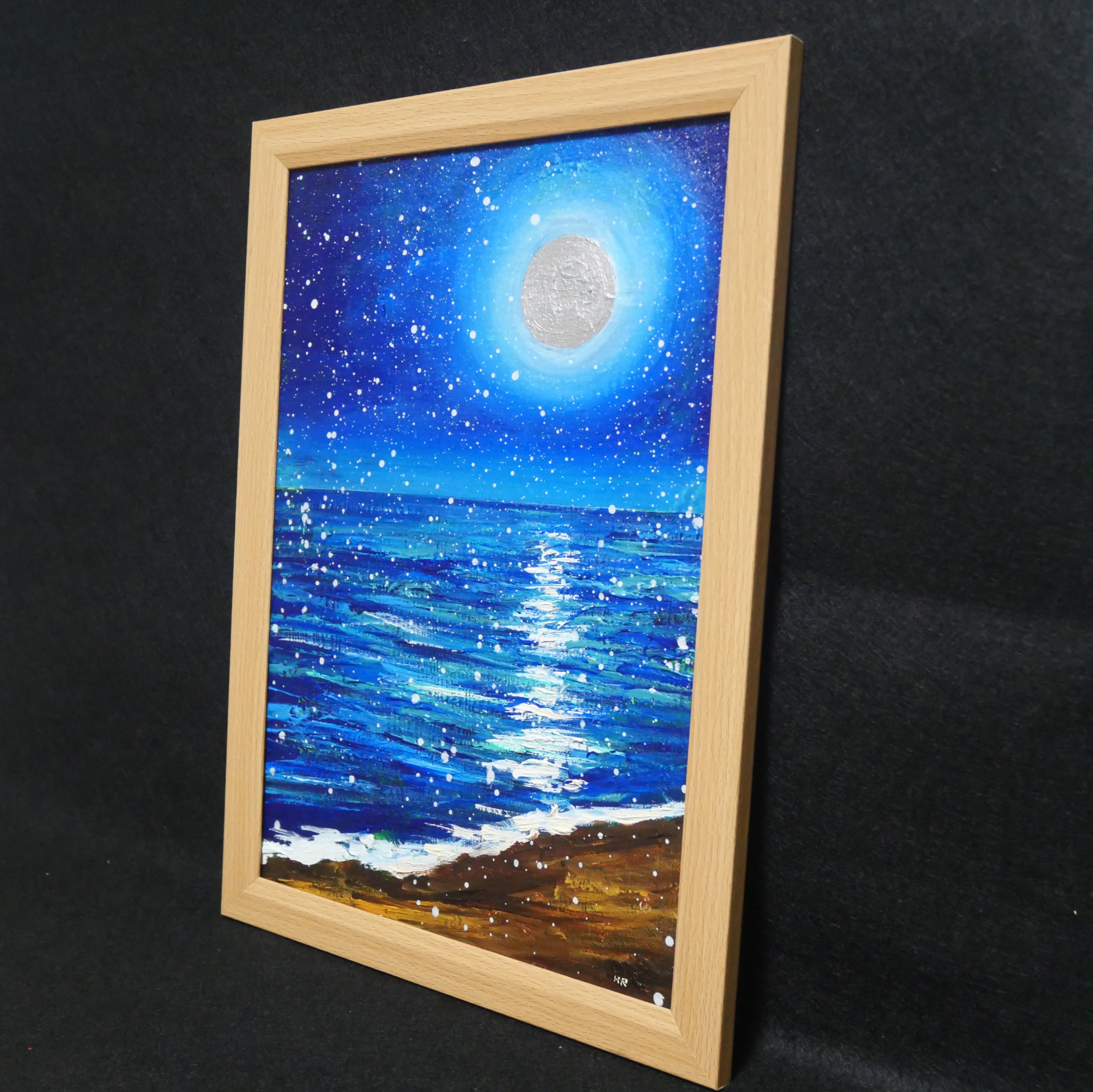 油絵 油彩 油彩画 絵 絵画【海雪の月】 | HIROSHI1990 油絵 油彩 油彩画 絵 絵画【海雪の月】 | HIROSHI1990