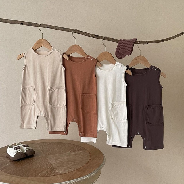 シンプルロンパース 66-90cm