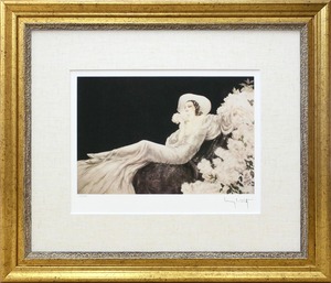 ルイ・イカール「花の香り」作品証明書・展示用フック・限定375部エディション付複製画ジークレ