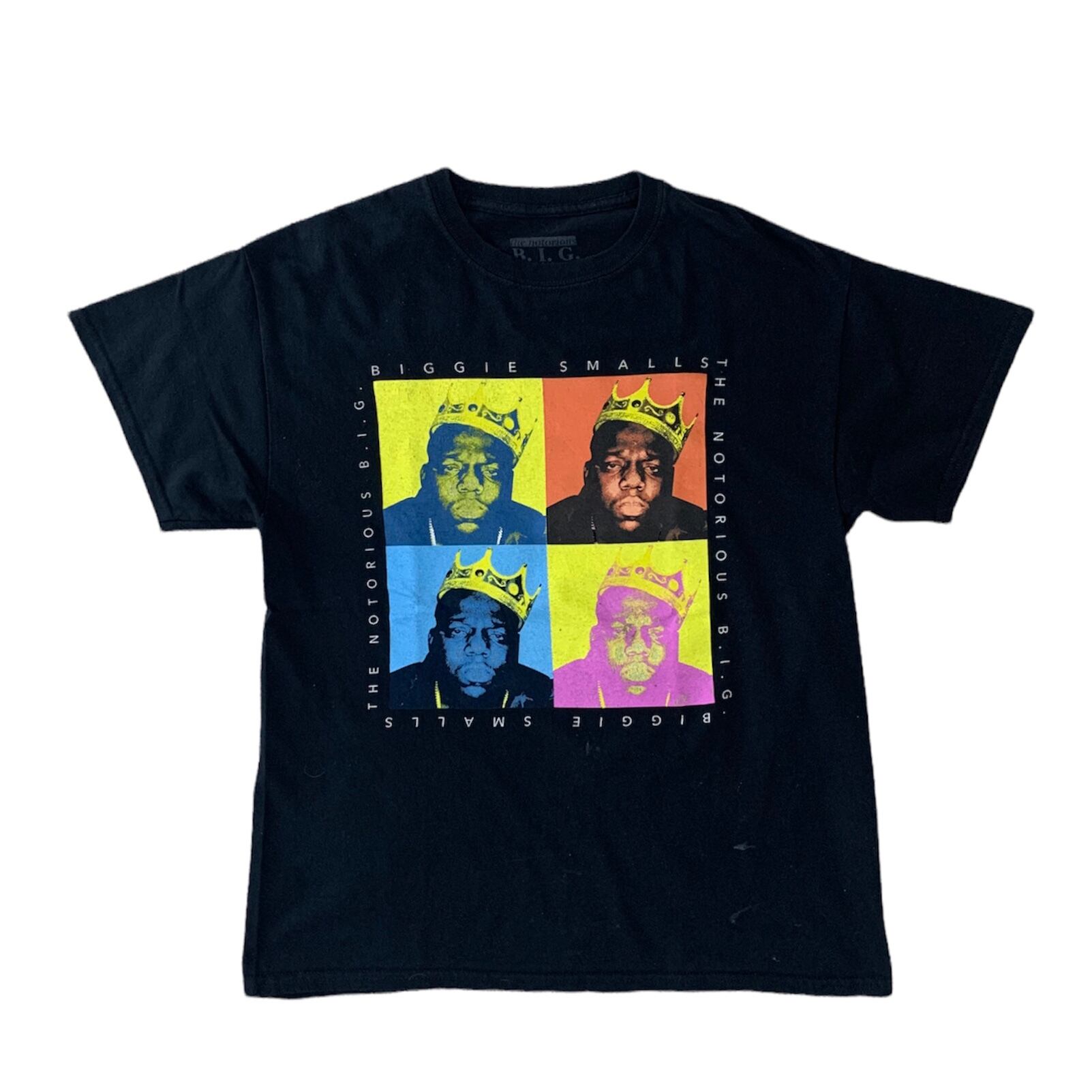 1104. The Notorious B.I.G. tee 黒 Mサイズ ポップアート プリント T 