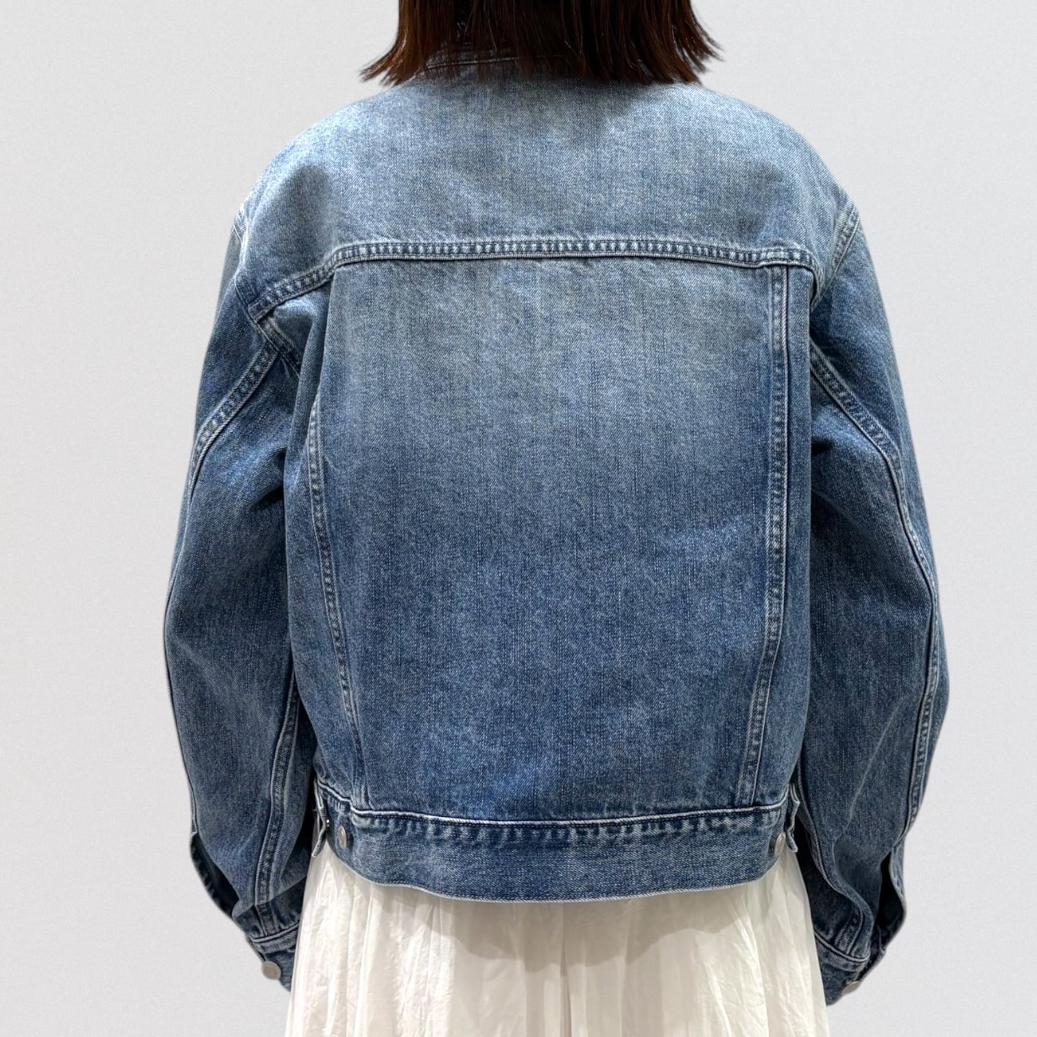 cafune no collar denim jacket | CoCo Cuore