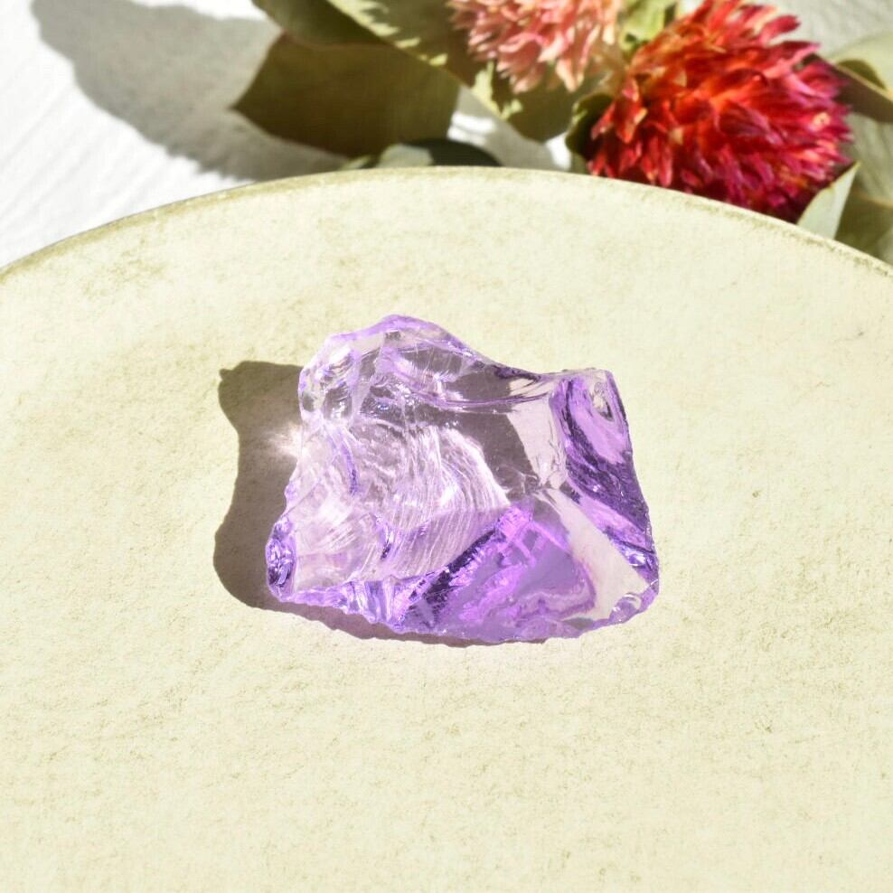 インドネシア産アンダラクリスタル原石 パープルピンクE