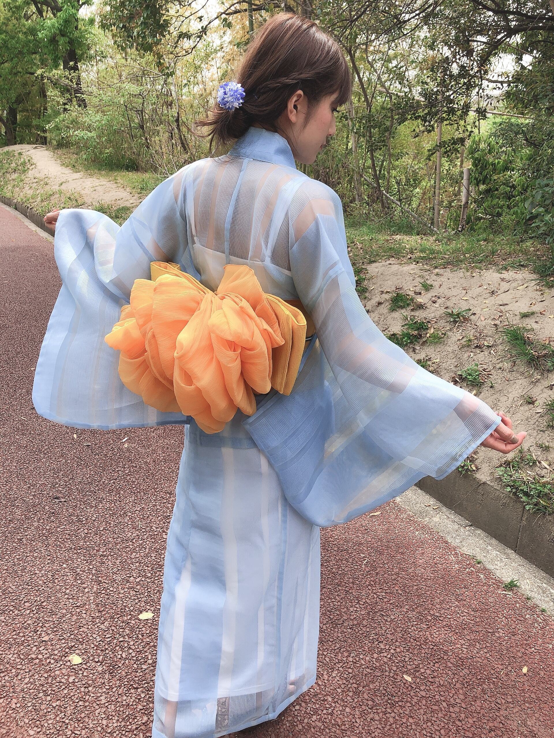 浴衣】シースルー ブルー セパレート | andmicell 