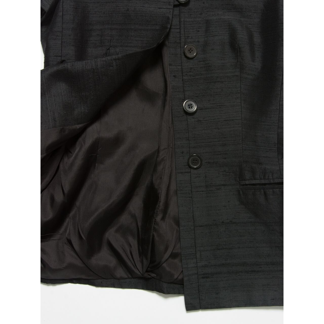 【IRENE VAN RYB】Made in France mandarin collar silk jacket（イレーヌヴァンリブ フランス製マンダリンカラーシルクジャケット）3d