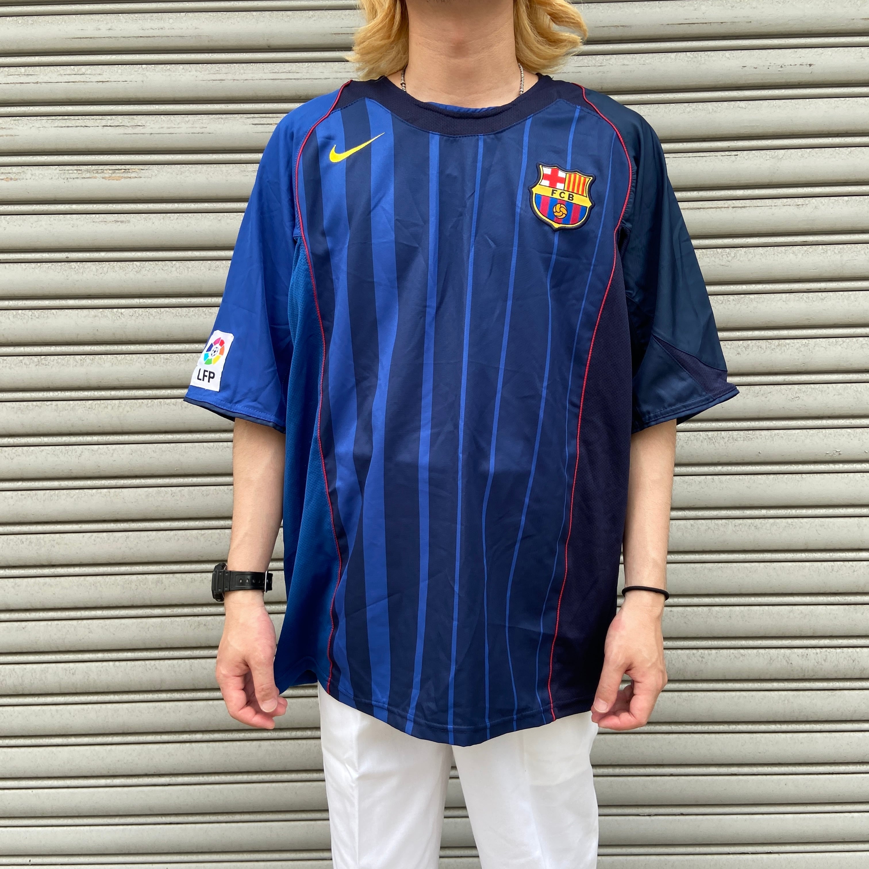 タグ付き未使用品 NIKE バルセロナ ロナウジーニョ サッカーT XL ...