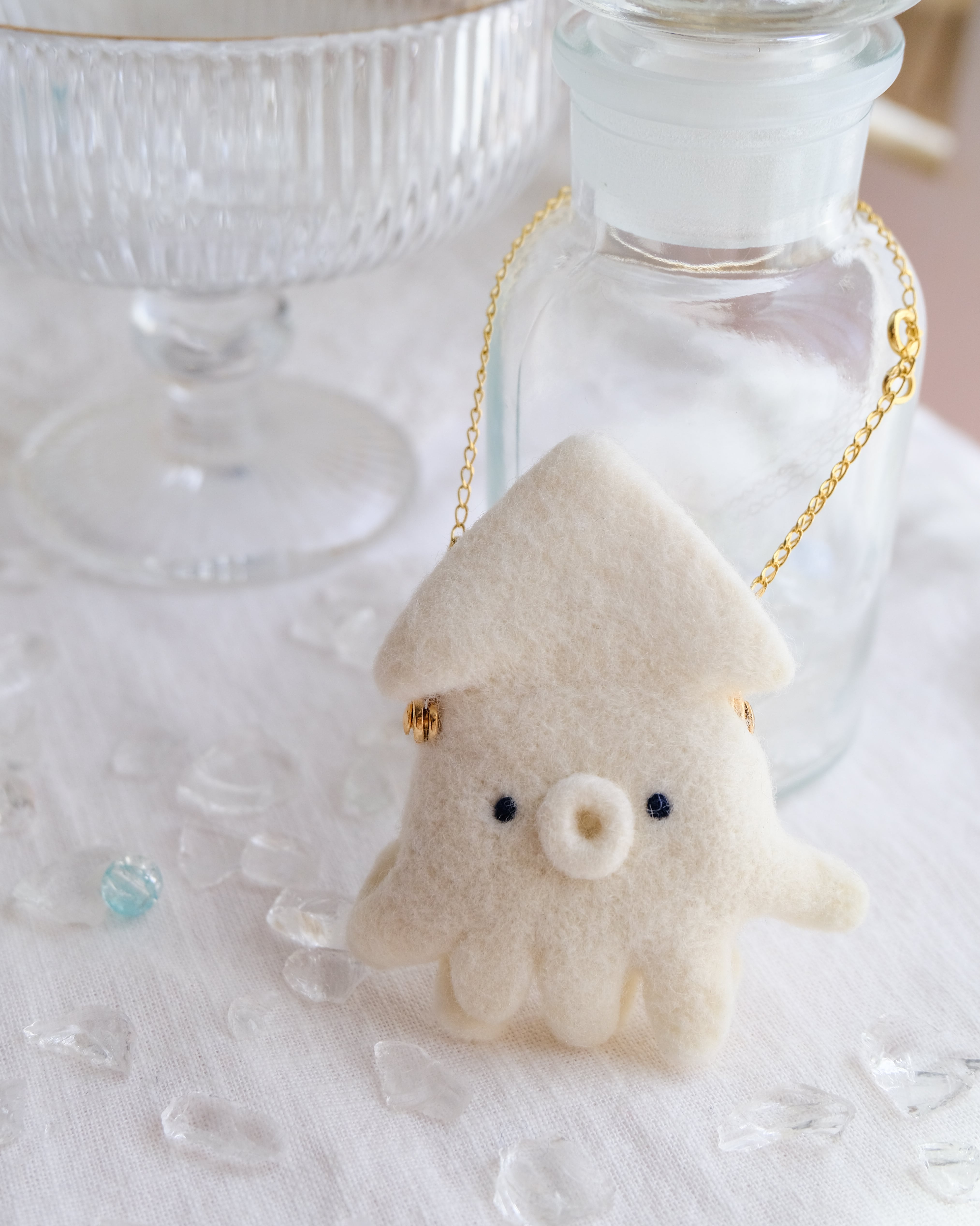 展示のみ】羊毛フェルトのテディマスコット | すゆあん