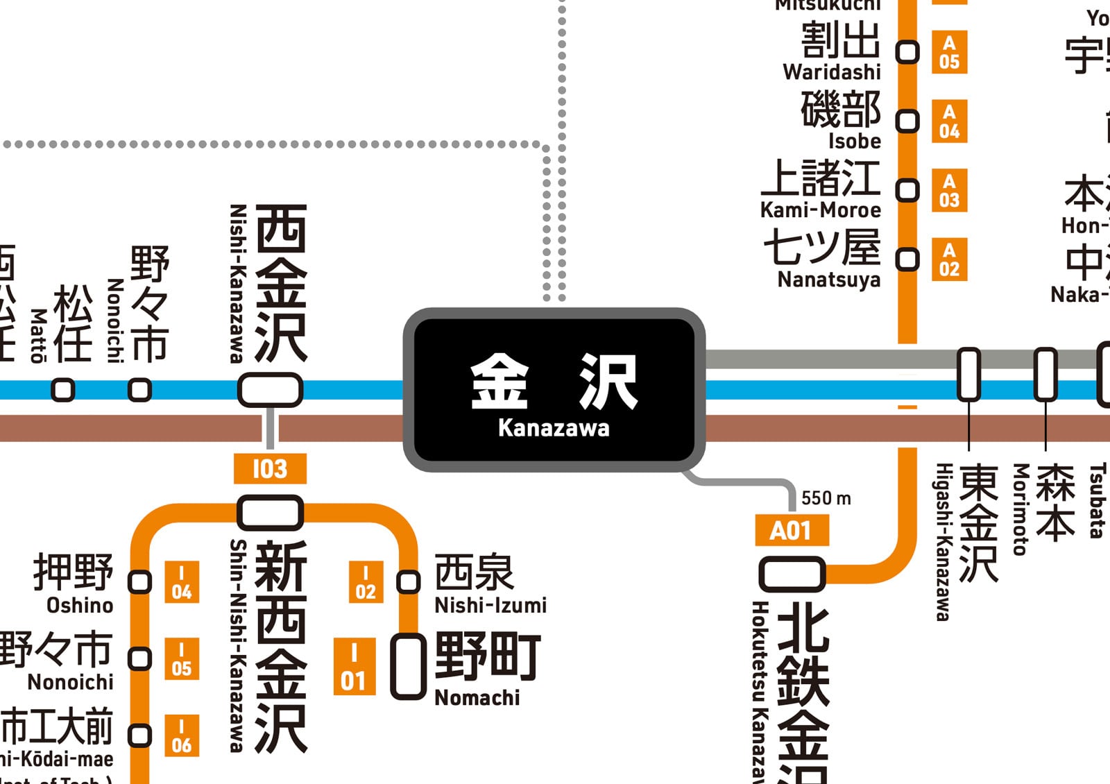 ヨンナナ路線図-17-石川県の鉄道 (Ishikawa / デジタル / PRO) | 小