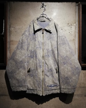 【Caka】“O’NEILL” Logo Total Pattern Loose Cotton Canvas Padded Jacket