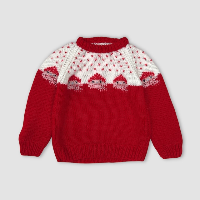 【6-7T】santa christmas knit サンタ柄 クリスマス ニット セーター
