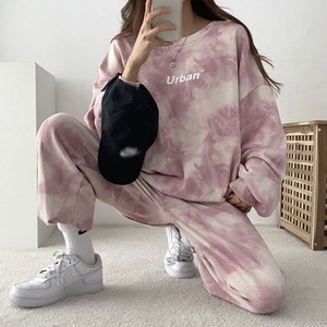 【送料無料】 ルームウェア セットアップ スウェット 上下セット レディース 春秋 韓国 アメカジ 部屋着 スポーツウェア ダンス 大人 カジュアル ストリート リラックス ゆったり 大人可愛い 大人女子