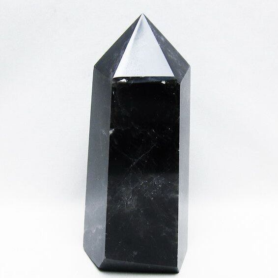 1Kg モリオン ポイント  黒水晶 六角柱 一点物 152-3971