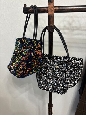 スパンコール ショルダー付きバッグ