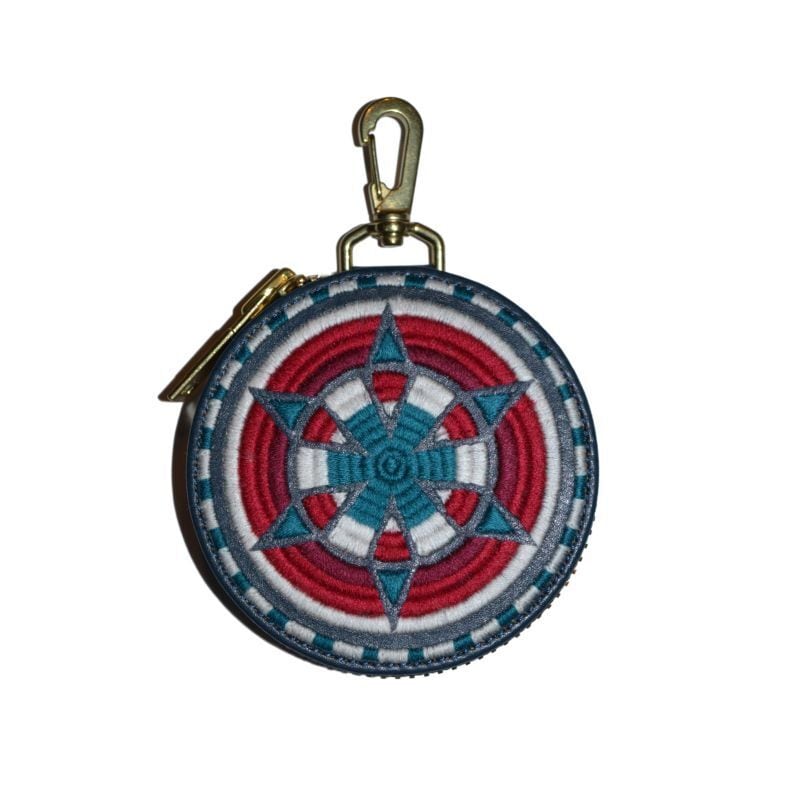 blackmeans / Mini Embroidery Leather Coin Case | L' AXE ONLINE STORE
