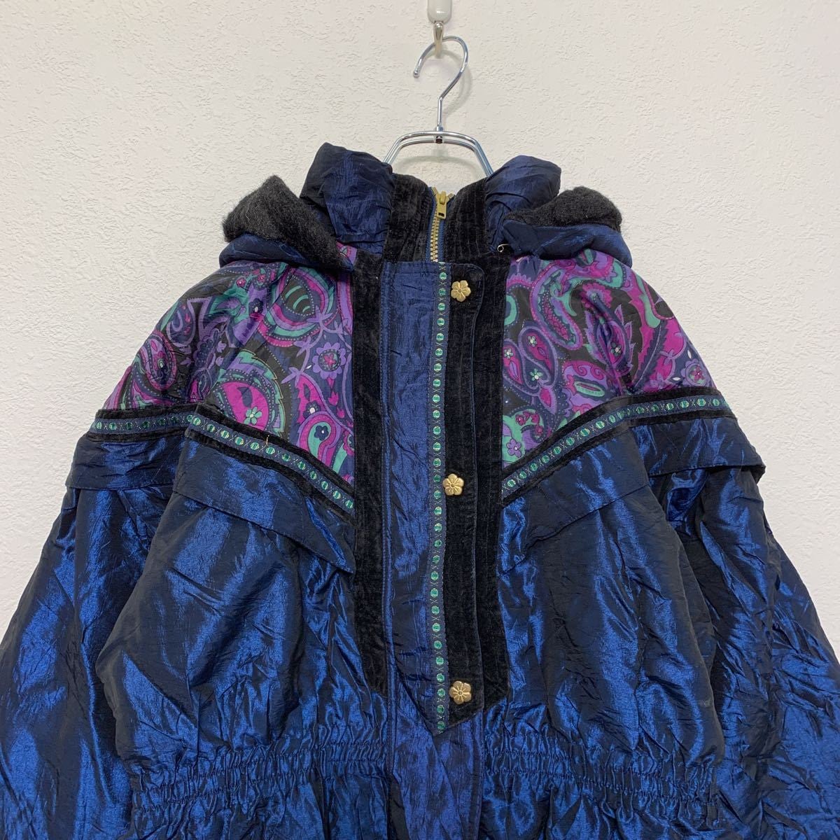 big chil レディース 中綿 ナイロン ジャケット L ネイビー ビッグチル