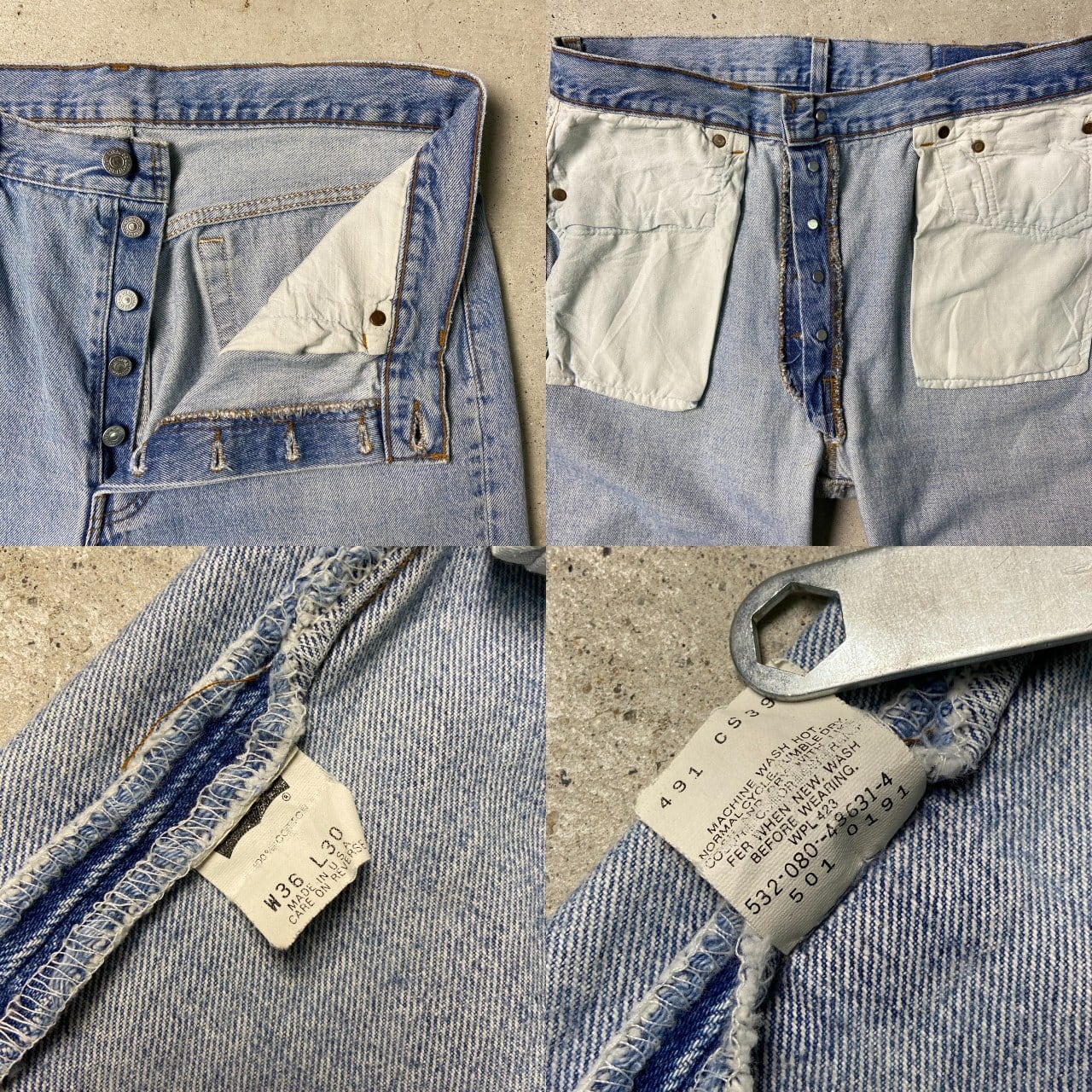 80年代 USA製 Levi's リーバイス 501 0191 デニムパンツ メンズW36