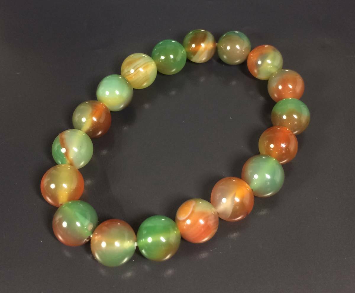 印度孔雀瑪瑙ブレスレット ピーコックアゲート パワーストーン 約10