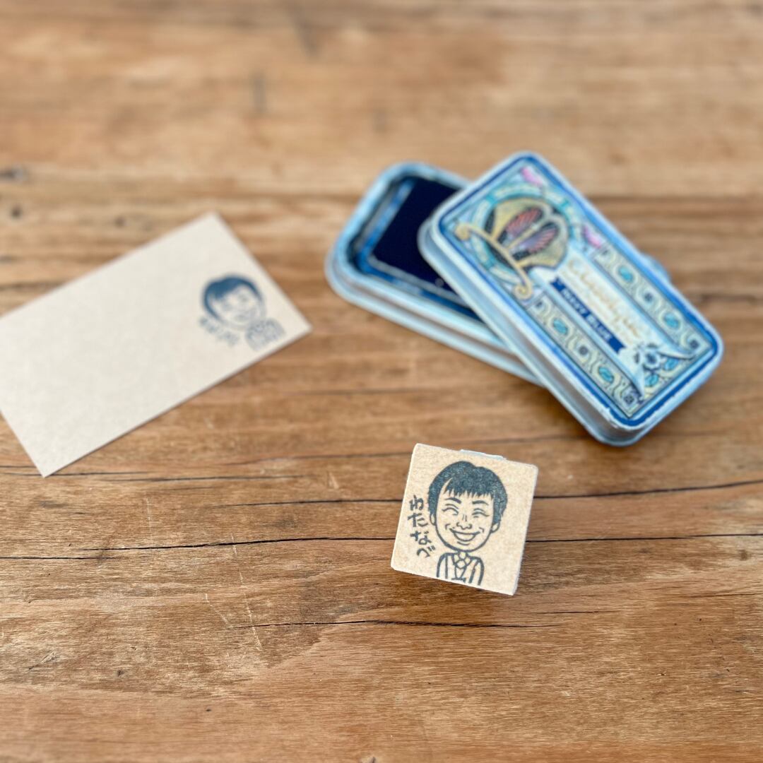 はんこ ハンコ かわいい オーダー イラスト キャラクター受注製作 似顔絵はんこ1×1〜2×2㎝以内 オリジナル 先生 プレゼント 記念品