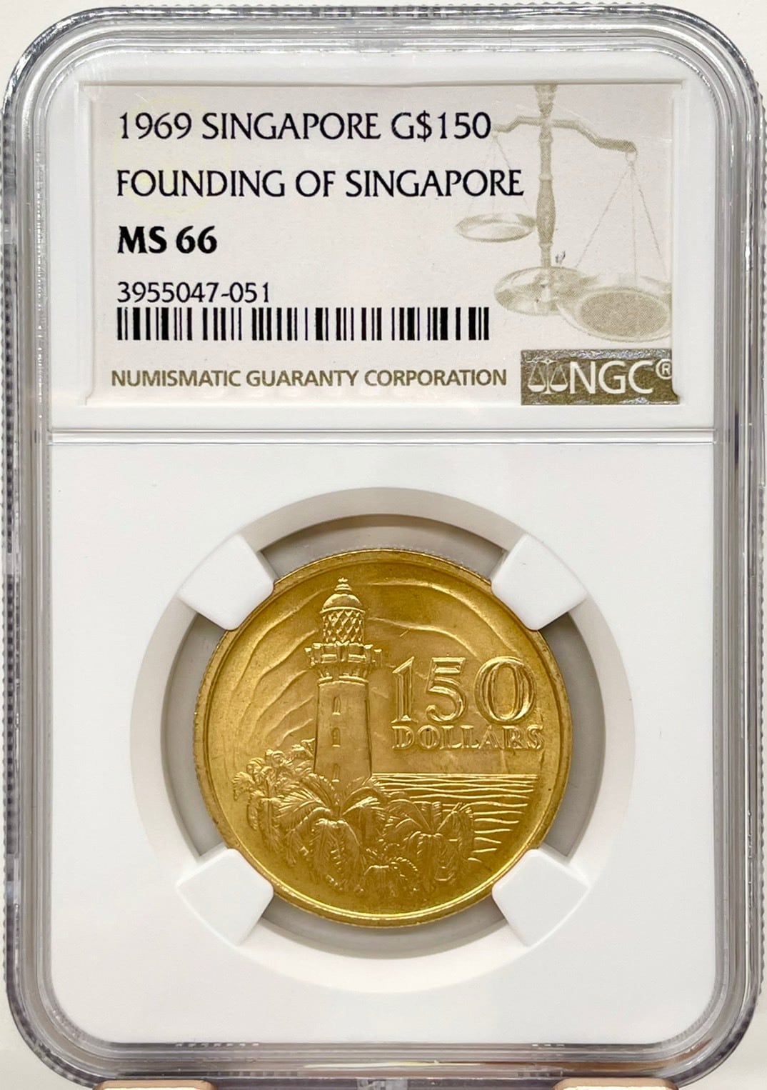 1969年シンガポール 建国150周年記念 150ドル金貨 | Coin Collectors Club
