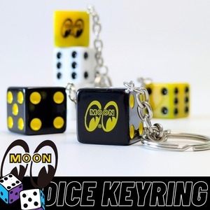 【 MOON / MOONEYES / ムーン アイズ 】 MOON Twin Dice Keyring ムーン ツイン ダイスキーリング / ホットロッド〚アメリカン雑貨 アメトイ〛