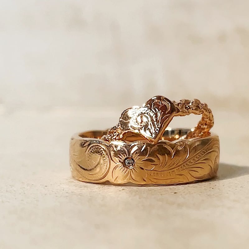 ピンキーハートリング《名入れ刻印無料》 | 次世代ジュエリー/ サビ