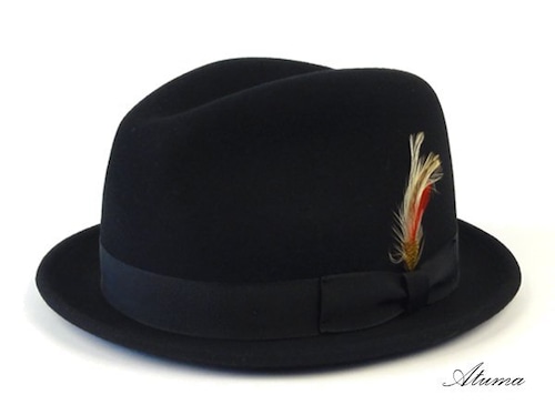 NewYorkHat・ニューヨークハット #5325/ Pinched Stingy Fedora （ブラック）