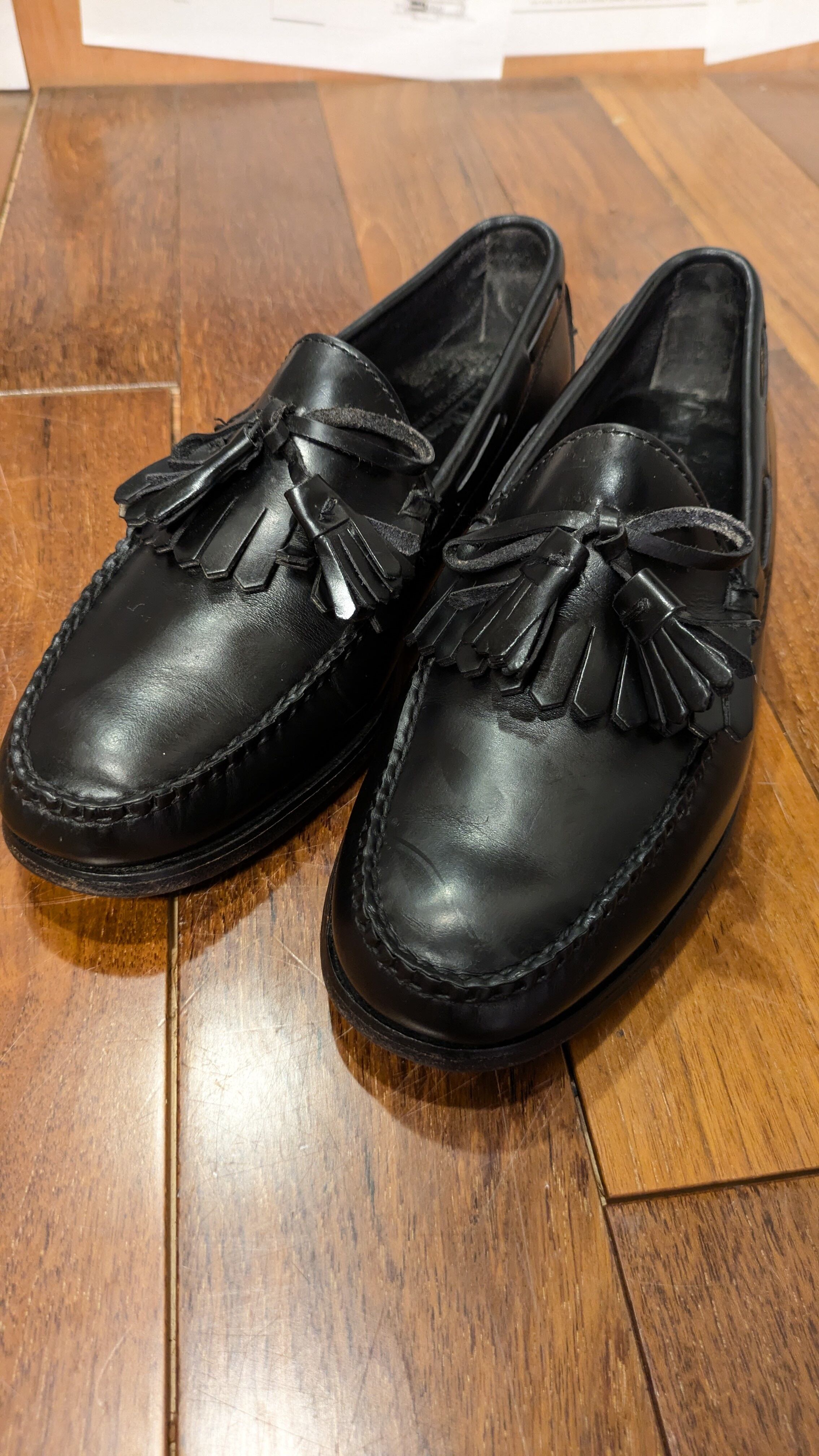 Vintage LLBEAN Quilt Tassel LOAFER LeatherShoes USA ビンテージ
