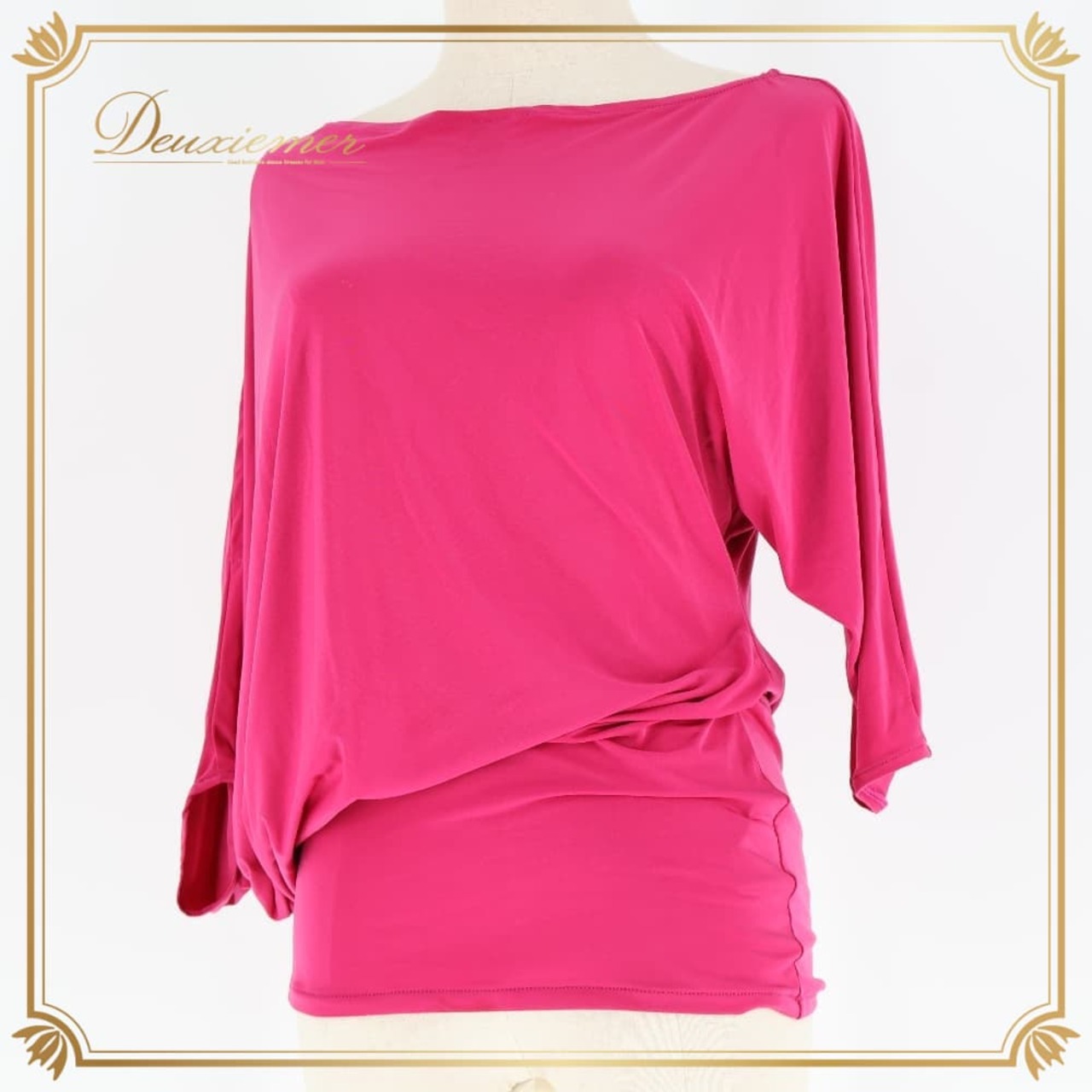 社交ダンス 衣装 トップス ブラウス パープル系 ピンク系 ジャンティ gentil 無地 シンプル 練習 レッスン 鮮やか 伸縮 ストレッチ パーティー ダンス衣装 イベント ステージ 特徴的 おしゃれ