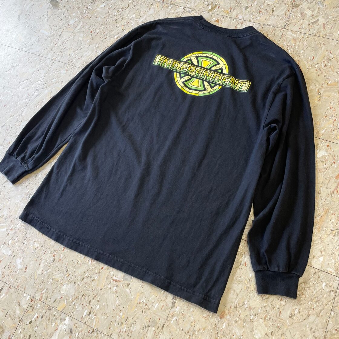00s 【Independent】 インディペンデント NHS 黒タグ ロンT size.L 