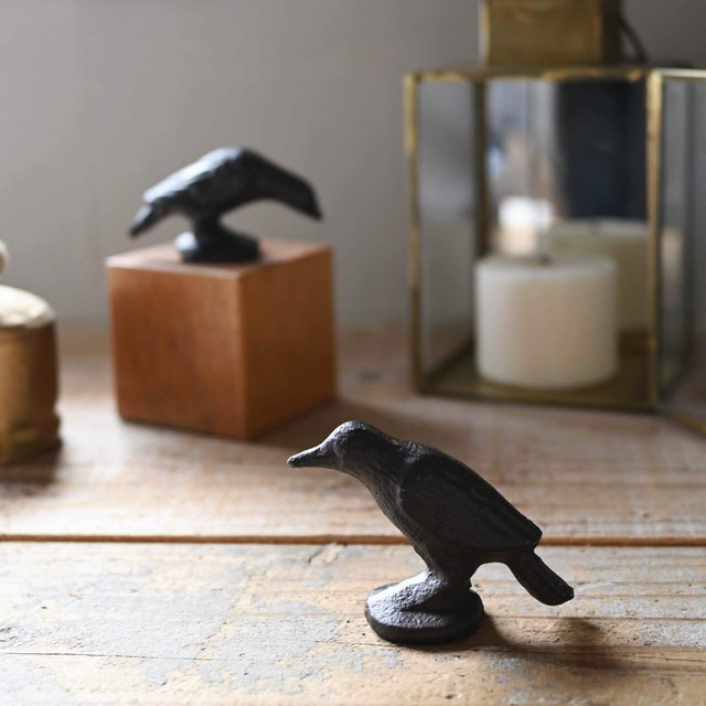 ちいさな鳥のオブジェ ２種｜ブラック アンティーク調 インテリア 雑貨屋