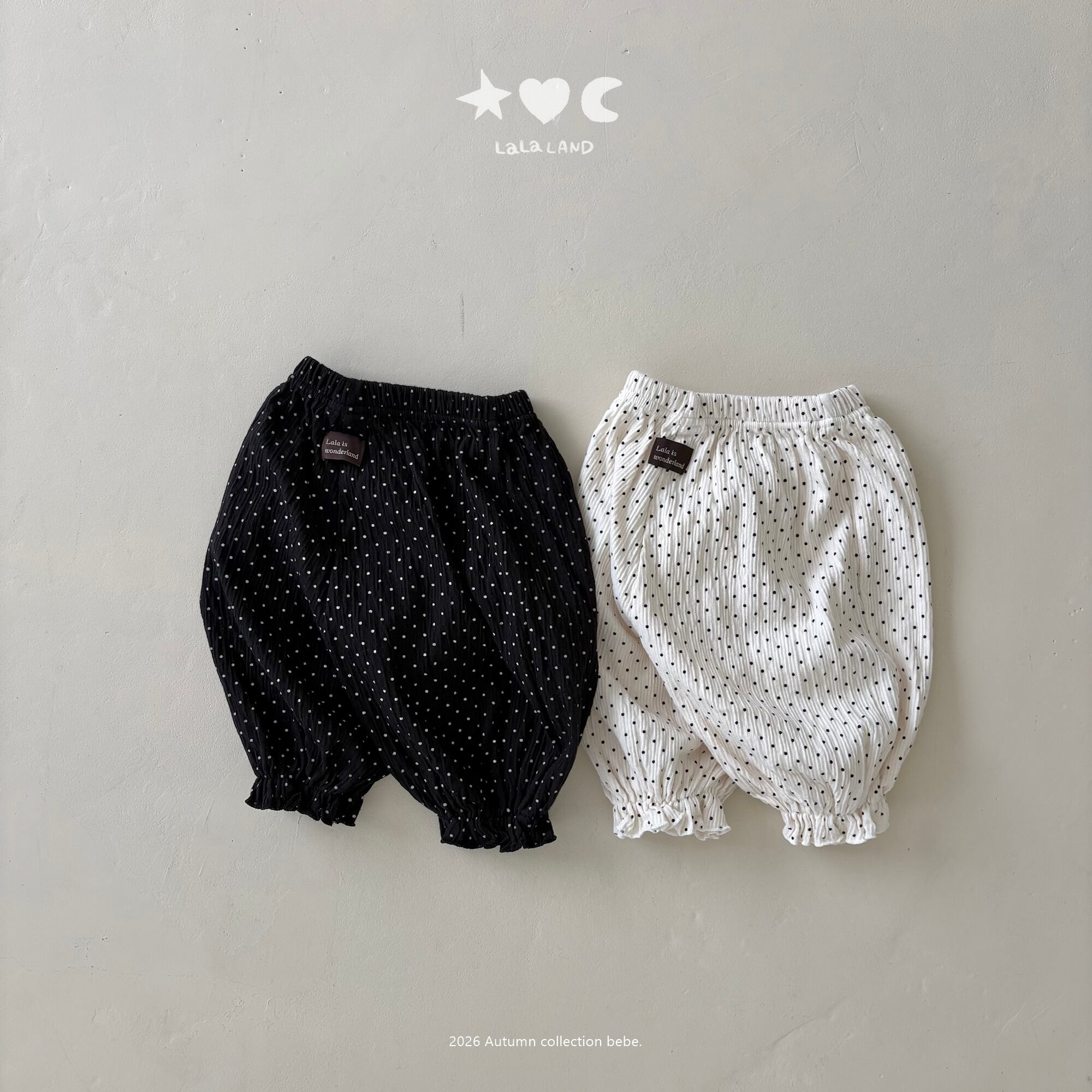 bebe dot sausage pants【lalaland】※9月下旬〜10月上旬発送予定