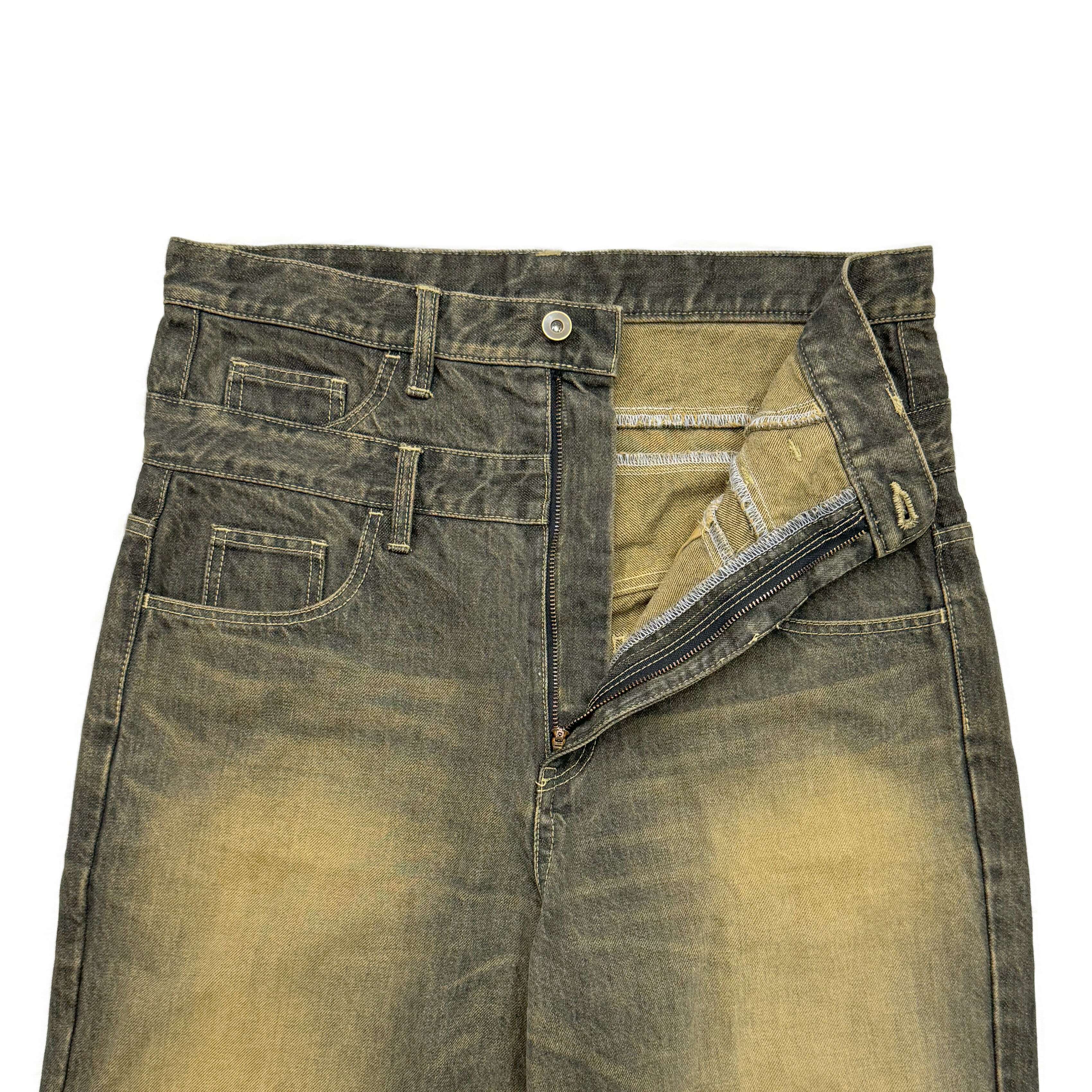 BIO 24AW DOUBLE WAIST JEANS (Dyed Orange) | Moore