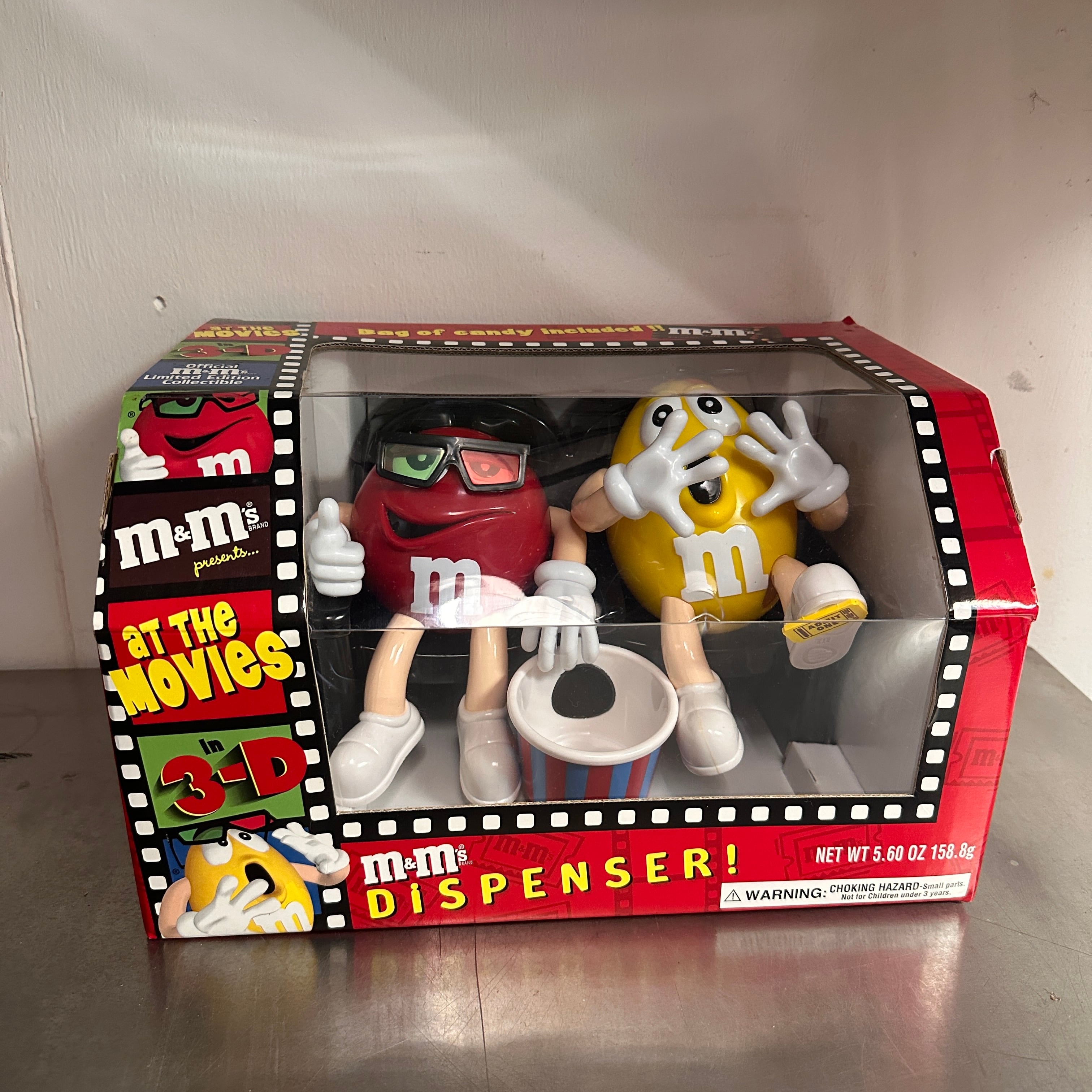 M&M's エムアンドエムズ「At The Movies in 3-D」 チョコレートディスペンサー(外箱付き)