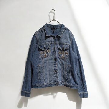70s Made in France Patched Denim Jacket | PAY ID
