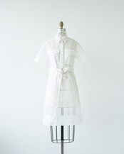 〈CÉLINE by phoebe philo〉Sheer Belted Shirt