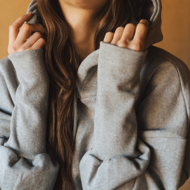 ARM SLIM HOODIE / GRY