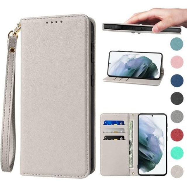 Galaxy A52 5G ケース 手帳型 高質PUレザー Galaxy A52 カバー SOG05 ケース SO-53B ケース 携帯カバー 耐衝撃 皮革 内蔵マグネット開閉式 ベルトなし スマホケース おしゃれ カードポケット スタンド機能 便利 スプラット同梱 携帯ケース カーキ 1203