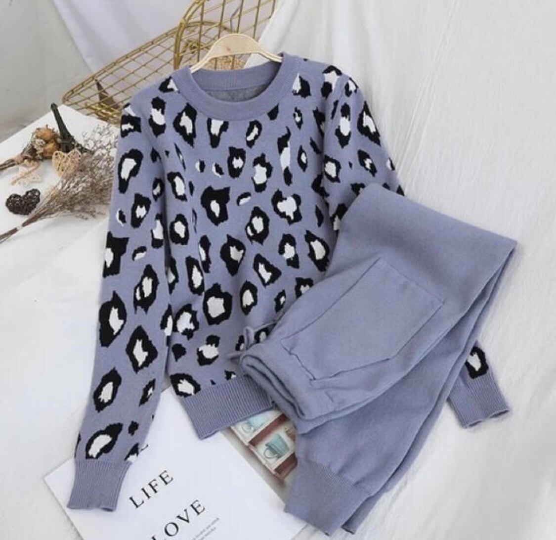 ヒョウ柄 スウェット 上下 セット部屋着 | shadowtree