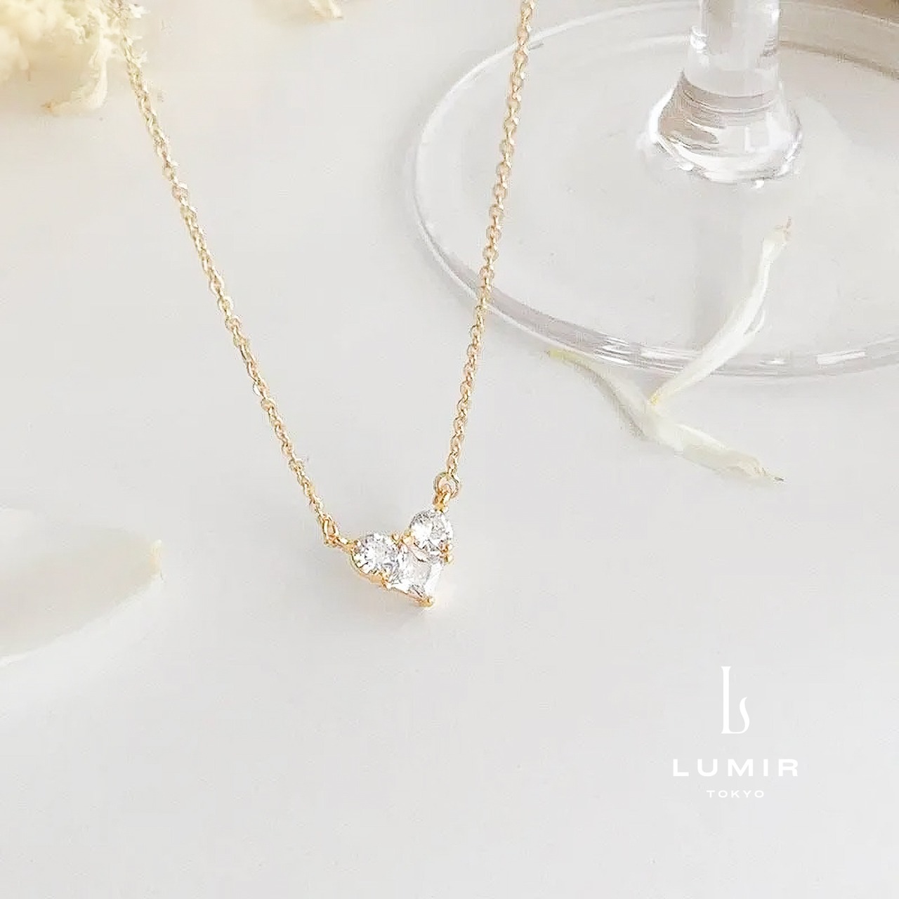 フェミニンハートネックレス