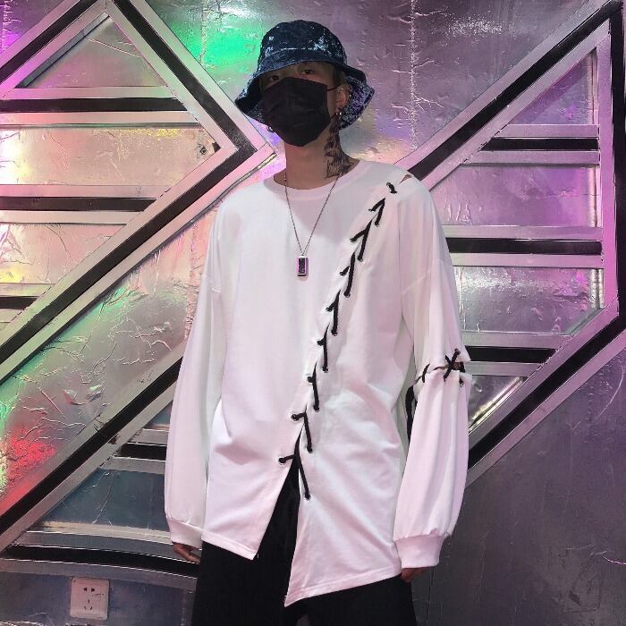 スプリングオータムバンドルーズトップス レディースTシャツ ロング ストリート 春物 秋物 ケッペル35296376281