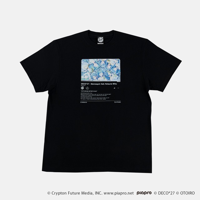 【マネキン】サムネイルTシャツ / ブラック