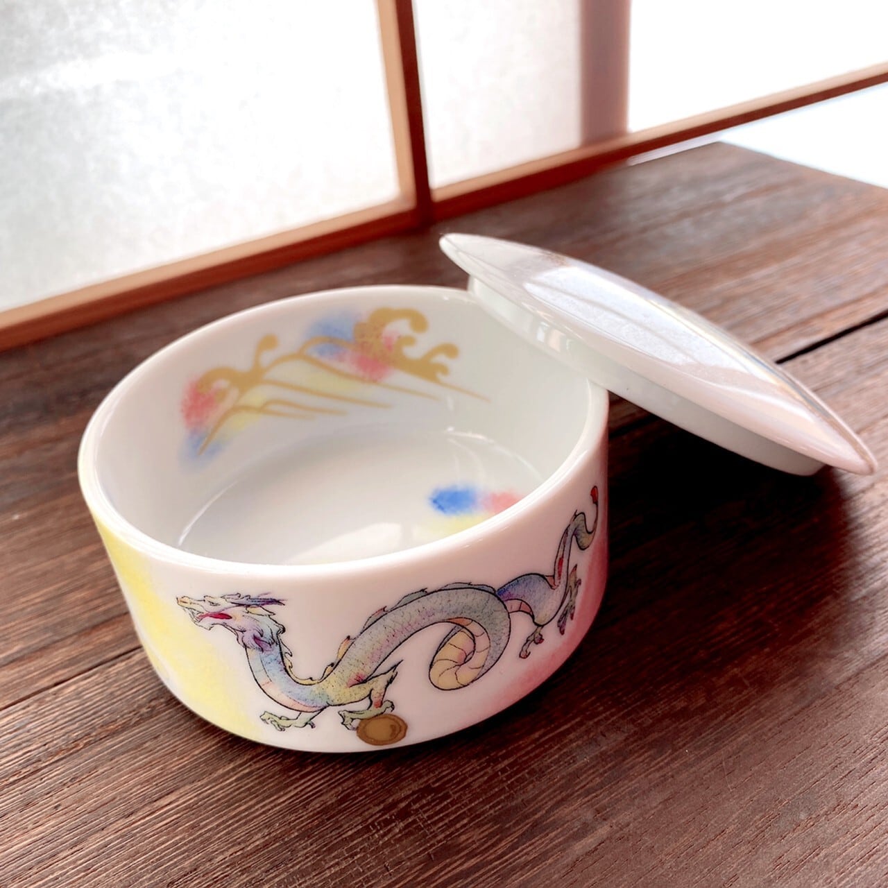 ポーセラーツ 蓋つき小物入れ C【商品番号pose000014 ポーセラーツ 蓋つき小物入れ C【商品番号pose000014
