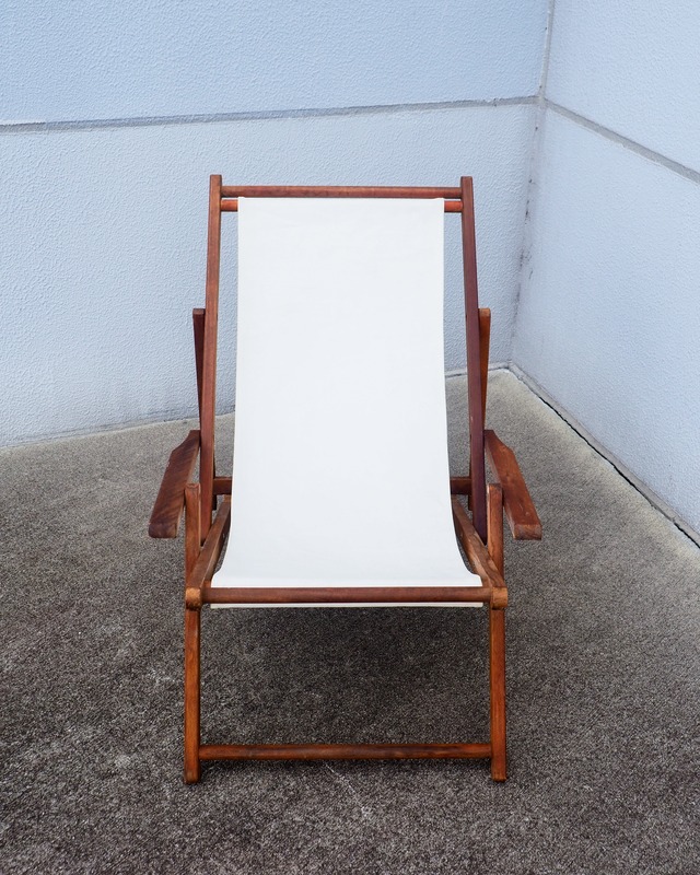 50-70s Wooden folding deck chair